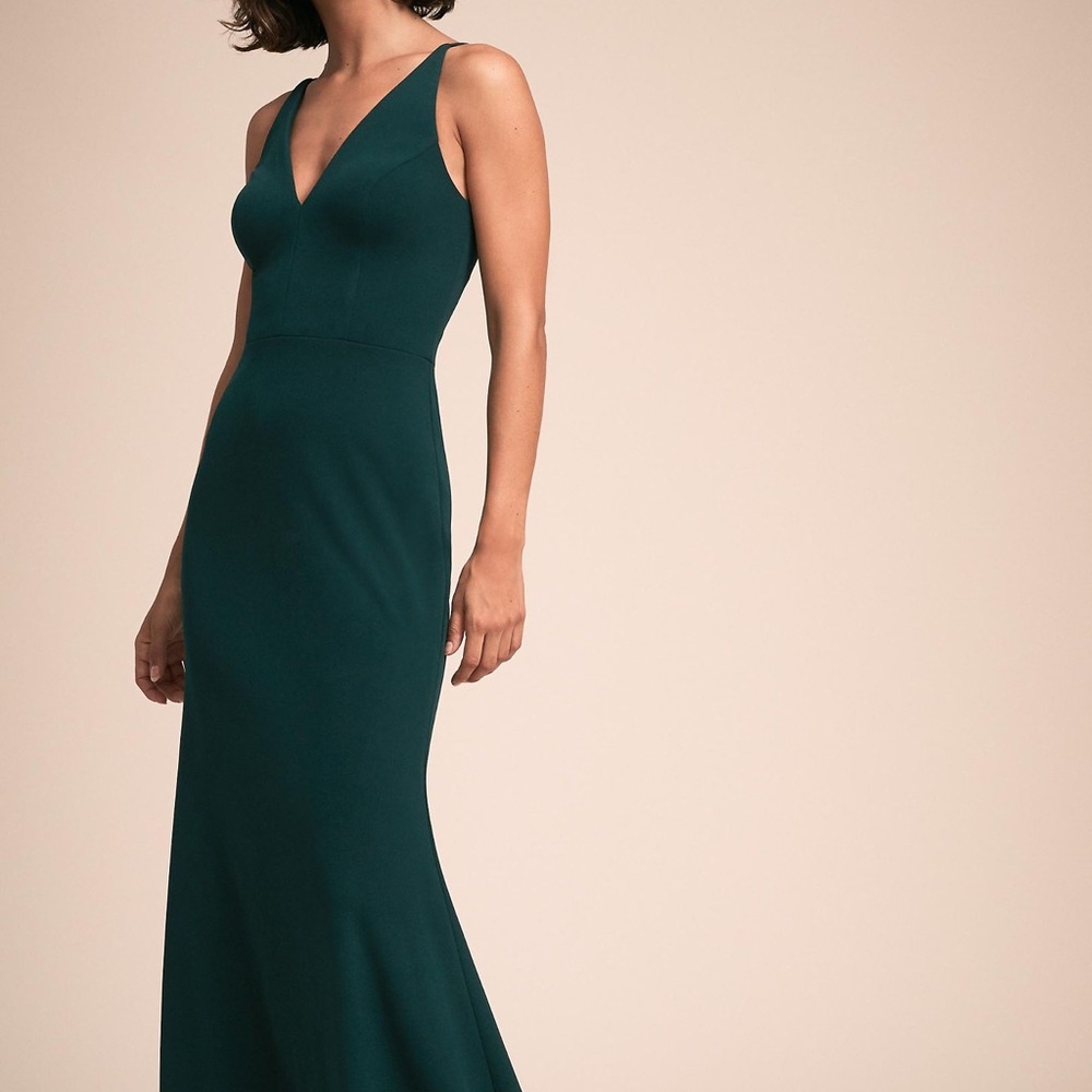 BHLDN V-Neck Crepe Jones Dress